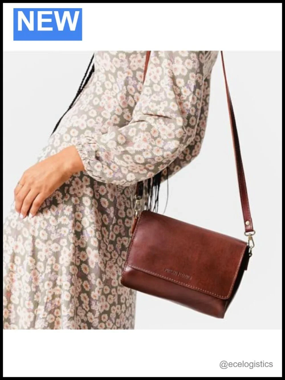 Full-Grain Leather Crossbody Bag Women Handcrafted Adjustable Strap